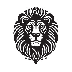 Fototapeta premium a cute vector silhouette illustration lion 
