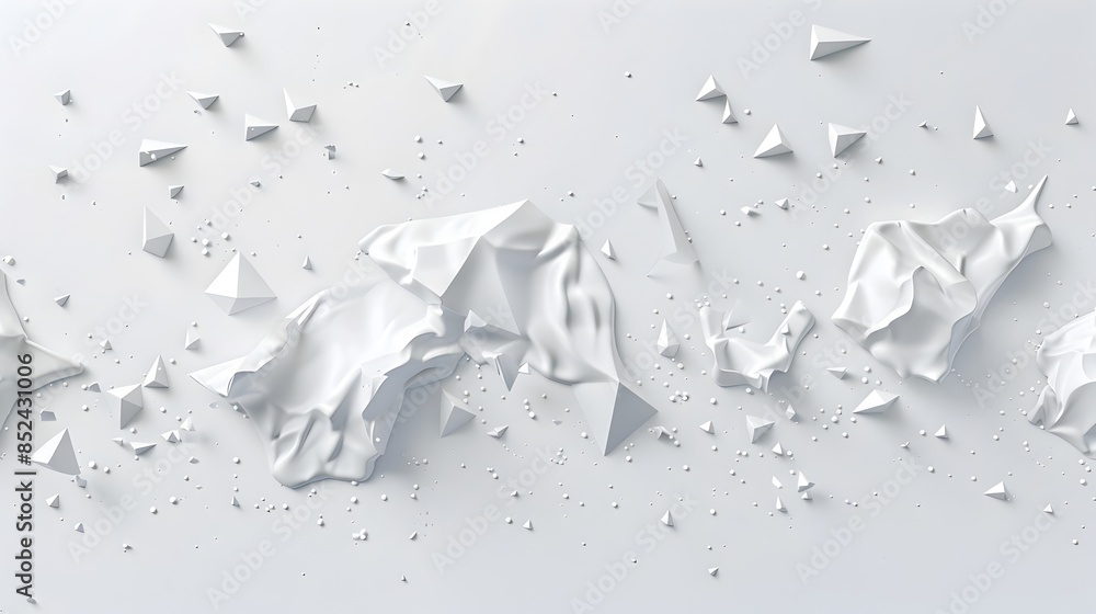Poster condensation and triangular shapes 3d rendered abstract design