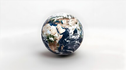 Detailed 3D Rendered Earth Element with Taurus Zodiac Theme on Isolated Background