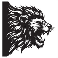Fototapeta premium a cute vector silhouette illustration lion