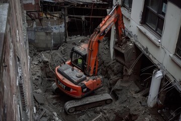 Urban Car Repair Shop. Automobile maintenance service concept