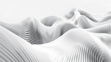 Abstract White Wave Pattern.