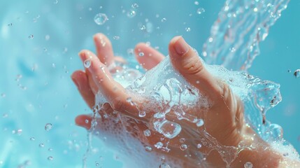 Fototapeta premium Water Splashing on Hands