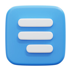 Obraz premium ALIGN RIGHT 3D ICON ILLUSTRATION