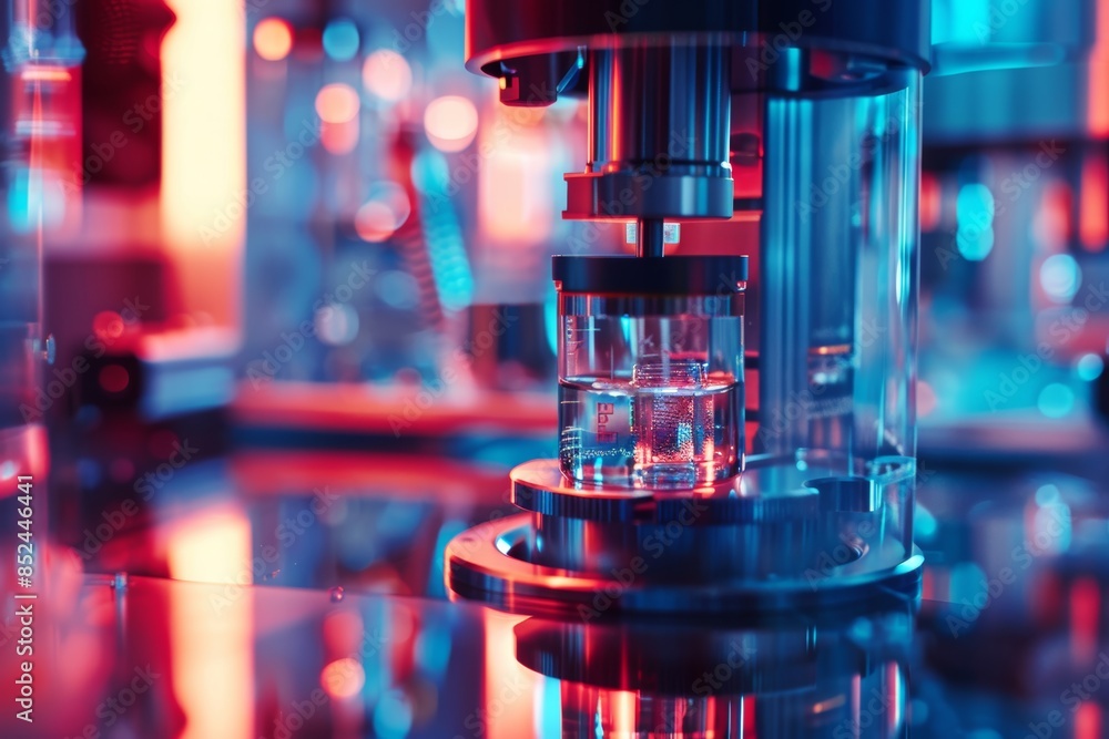Aufkleber advanced imaging technology for nanoscale structure analysis in high-tech solar cell research lab