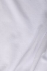 Texture of white fabric as background, top view