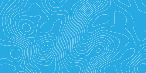 Abstract topography geography contour map and curve reliefs background .elevation contouring blue paper and white lines background .geographic mountain contour map grid vector background design .