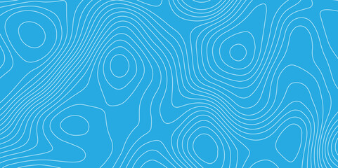 Abstract topography geography contour map and curve reliefs background .elevation contouring blue paper and white lines background .geographic mountain contour map grid vector background design .