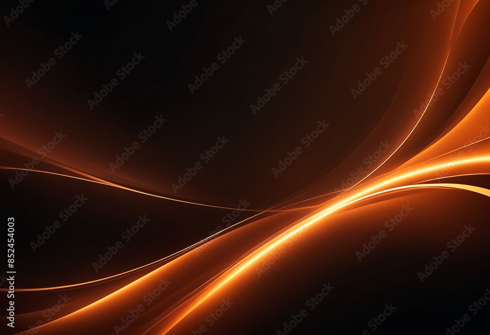 Aufkleber abstract dark orange background with blur lines and lights