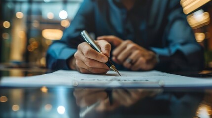 Colleagues reviewing a contract