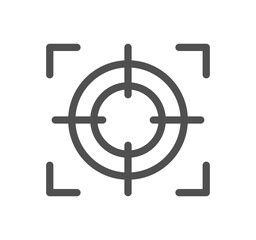 Smart goal setting related icon outline and linear vector.
