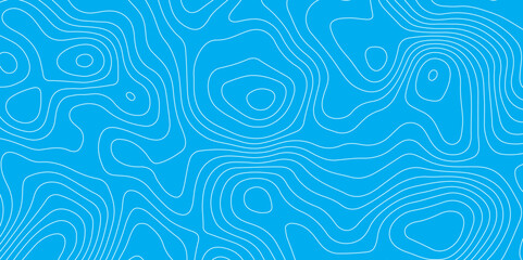 Abstract topography geography contour map and curve reliefs background .elevation contouring blue paper and white lines background .geographic mountain contour map grid vector background design .