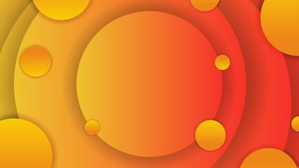 Abstract background with yellow and orange color shapes wallpaper design template