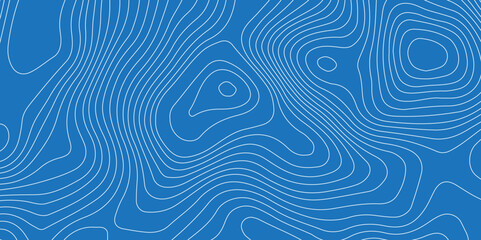 Abstract topography geography contour map and curve reliefs background .elevation contouring blue paper and white lines background .geographic mountain contour map grid vector background design .