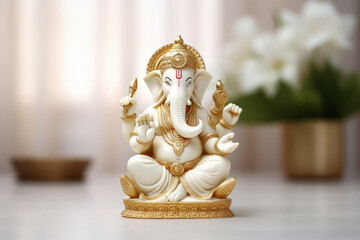 Colorful sclupture of lord ganesha