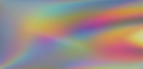Obraz premium Abstract blurred background in holographic rainbow pastel hues and colors.