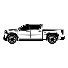 Pickup Truck SIde View