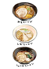 ラーメンメニュー ramen menu illustration