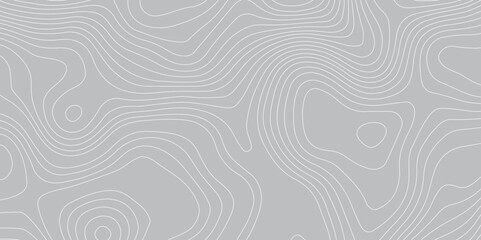 Abstract topography geography contour map and curve reliefs background .elevation contouring gray paper and white lines background .geographic mountain contour map grid vector background design .