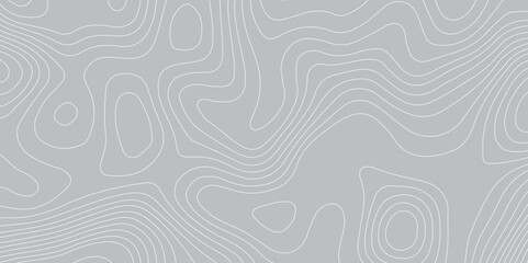 Abstract topography geography contour map and curve reliefs background .elevation contouring gray paper and white lines background .geographic mountain contour map grid vector background design .