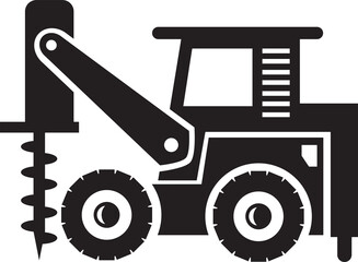 Drill Excavator Icon