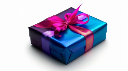 Obraz premium Gift Box with Satin Ribbon isolated on white