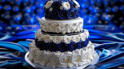 wedding cake decorated with flowers