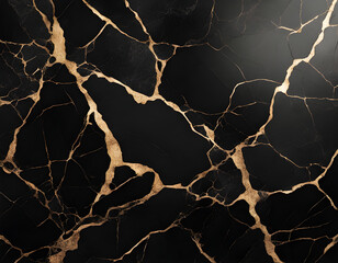Black cracked marble background