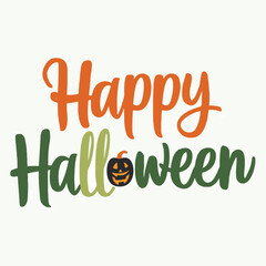 happy halloween typography in vector