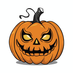 Halloween pumpkin illustration in vector
