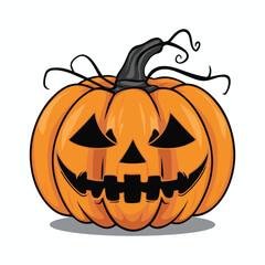 Halloween pumpkin illustration in vector