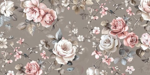 Flowers wall background with amazing red and white roses, Wedding decoration, hand made.