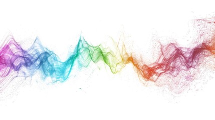 Dynamic spectrum of sound waves on white.