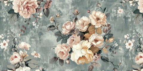 Flowers wall background with amazing red and white roses, Wedding decoration, hand made.