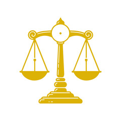 Scales of justice flat icon
