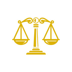 Scales of justice flat icon