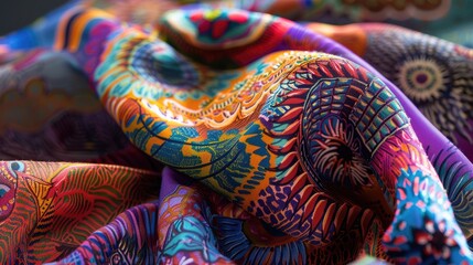 Elaborate vibrant scarf