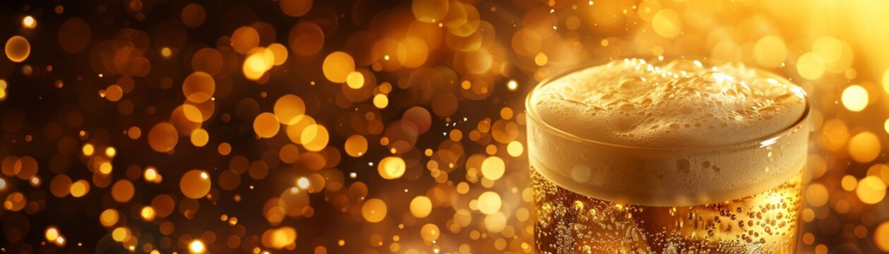 An artistic portrayal of Loko fermented maize drink, showing its smooth, golden liquid and frothy top, making it look incredibly tasty and yummy high-resolution