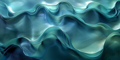 Fototapeta premium light green glow, bioluminescent, polished light green matte aluminium, dark Green and light green