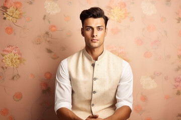 Young indian man in nehru jacket