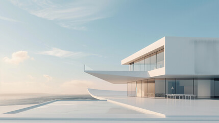 Fototapeta premium Modern villa with open plan living