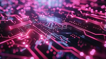 Fototapeta premium Clean background with interconnected circuit board patterns, geometric and stylish.
