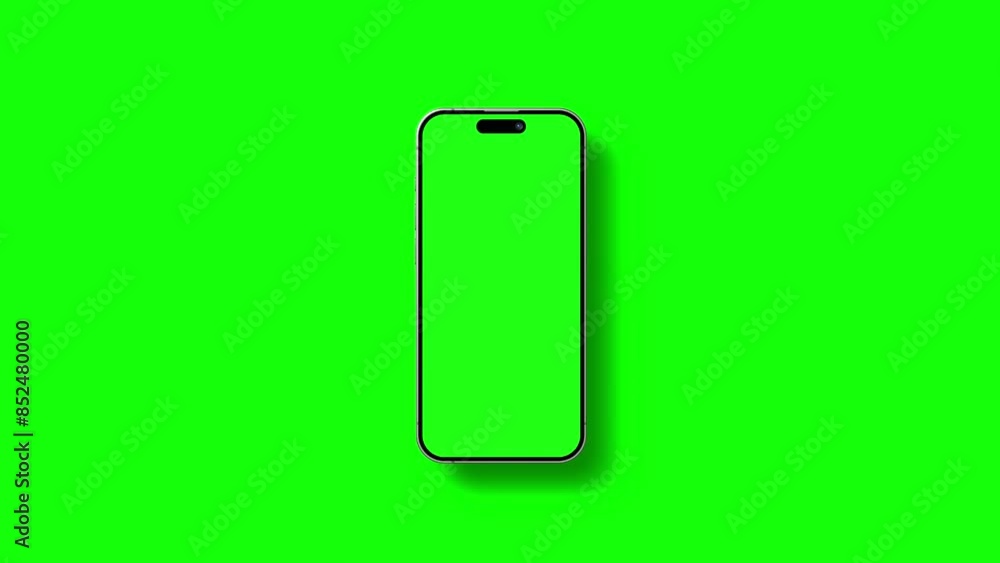 Aufkleber iphone 15 animated mockup with green screen, isolated background. animation for apps or mobile web-s
