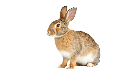 Obraz premium Adorable Bunny Portrait on White Background 