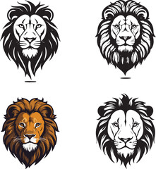  lion icon vector silleute