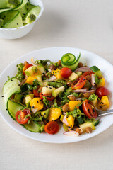 salad with vegetables on a table