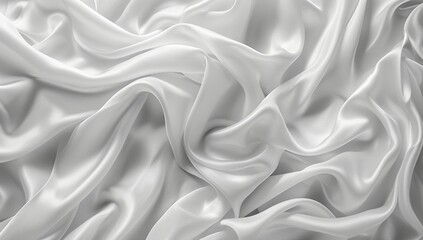 Abstract White Silk Drapery