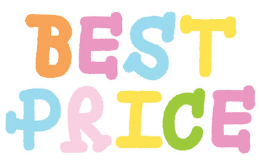 Sale icon of BEST PRICE for font, typography, promotion, marketing, business, communication, online shopping, campaign badge, sticker, ad template, social media, discount, web button, print