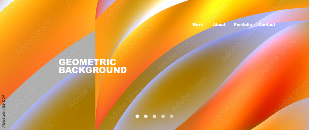 Poster bright multicolored geometric abstract shapes. minimal trendy simplicity concept. modern overlapping