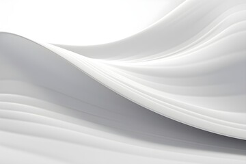 Fototapeta premium Abstract modern white background with flowing waves and smooth shapes